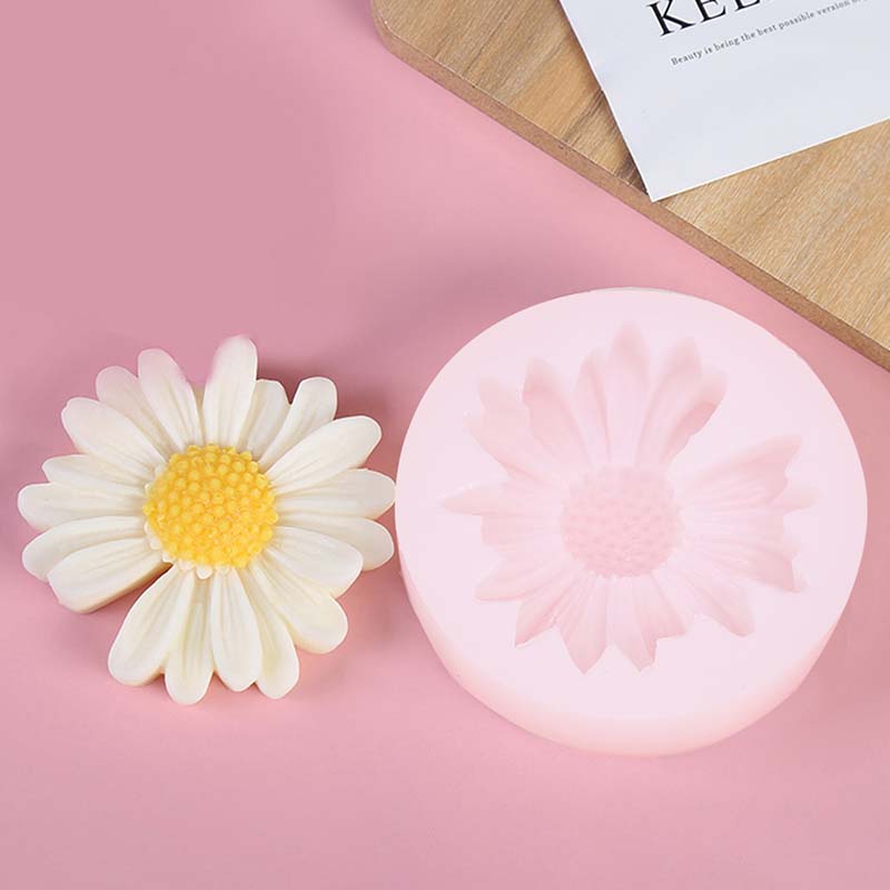 Candle Making Easy - DIY เทียนแม่พิมพ์ซิลิโคน Daisy Chamomile ดอกไม้เทียนขี้ผึ้งแม่พิมพ์สบู่แฮนด์เมดเทียนแม่พิมพ์น้ํามันหอมระเหยตกแต่งบ้าน