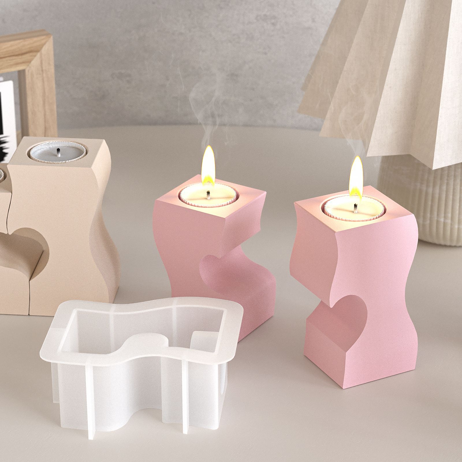 S หัวใจแท่งเทียนแม่พิมพ์ซิลิโค - Candle Making Diy บทวิจารณ์และราคา