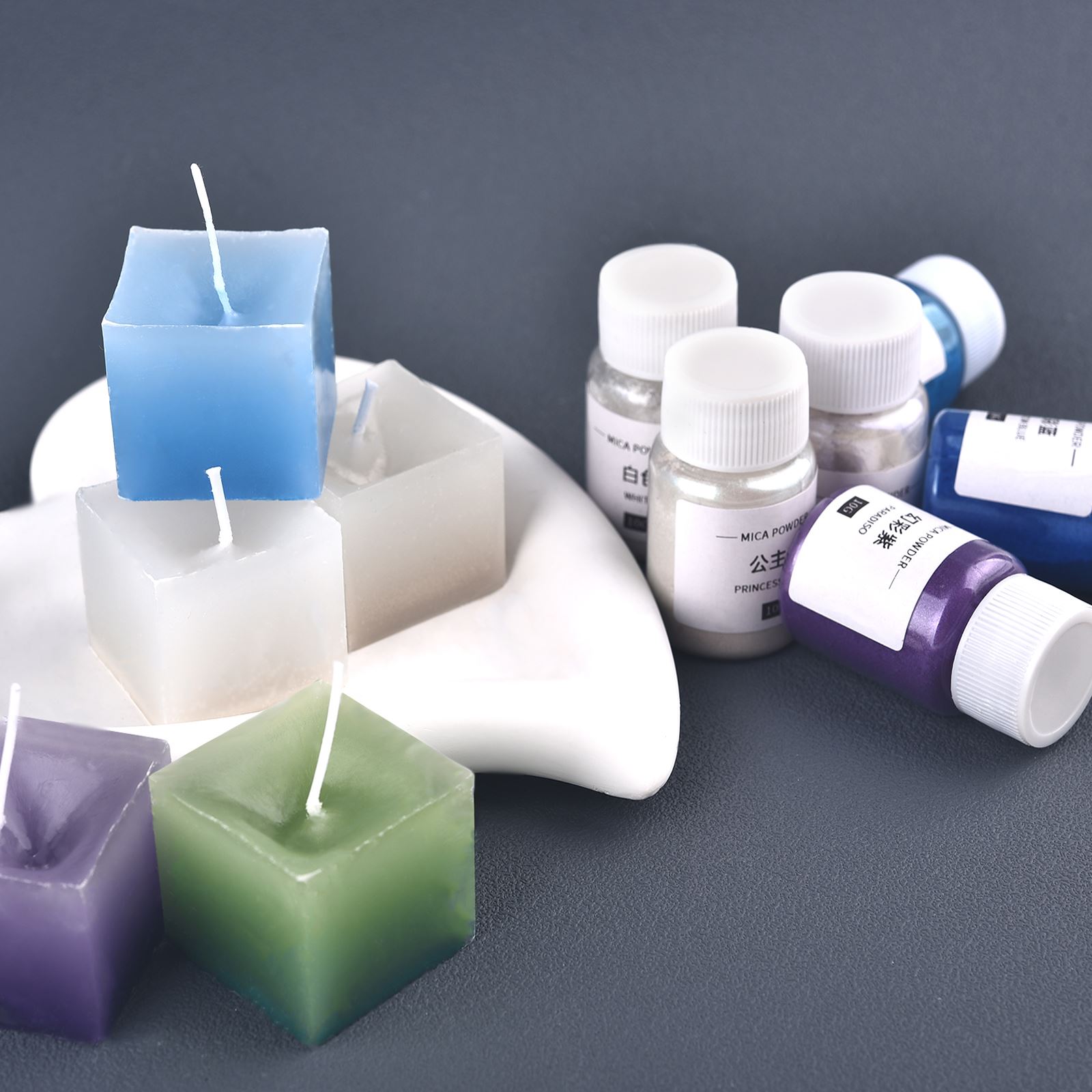 10กรัมผงสีประกายมุกผงเรซินสีย้ - Candle Making Diy บทวิจารณ์และราคา
