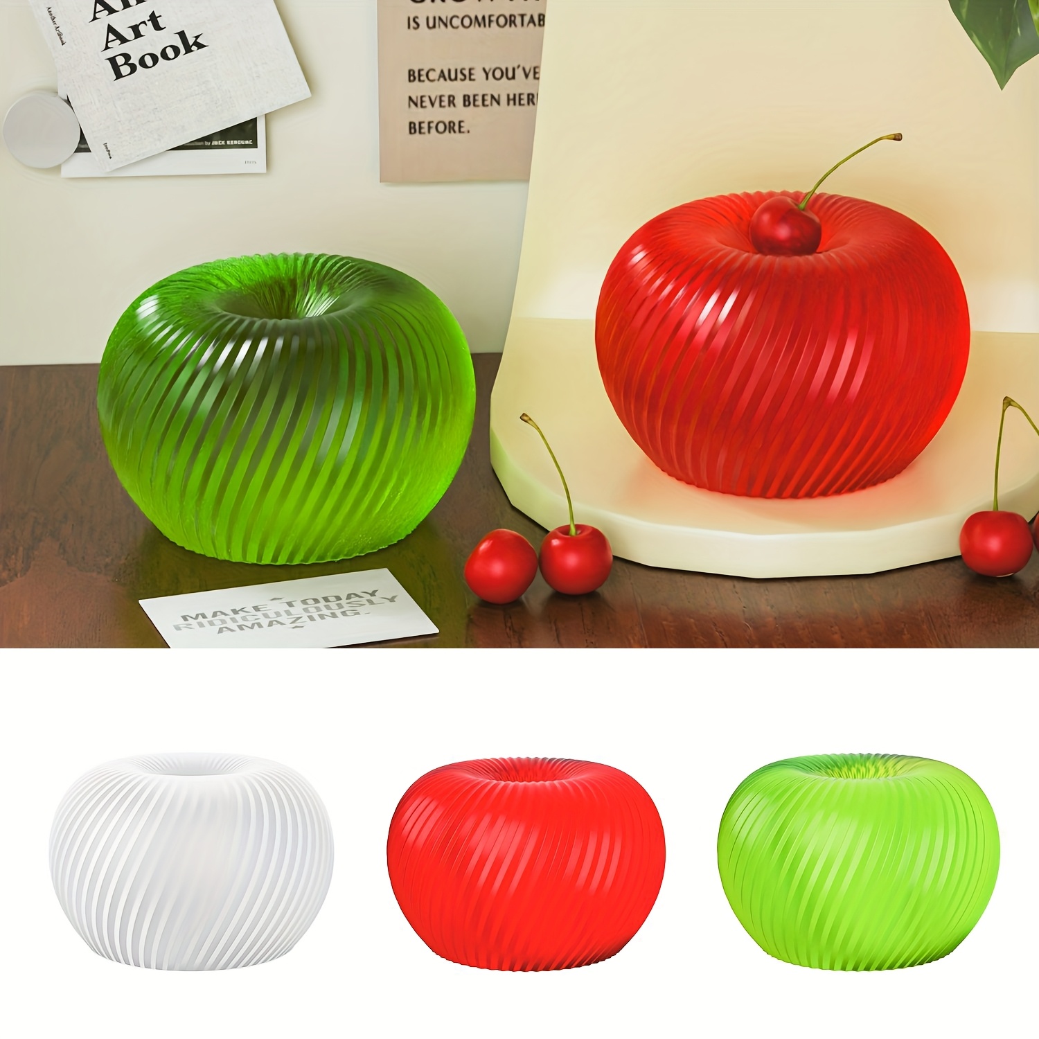 แม่พิมพ์ซิลิโคนรูปแอปเปิ้ลสีแด - Candle Making Easy บทวิจารณ์และราคา